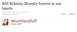 Illustration for article titled Celebrities React To Brittany Murphy's Death On Twitter